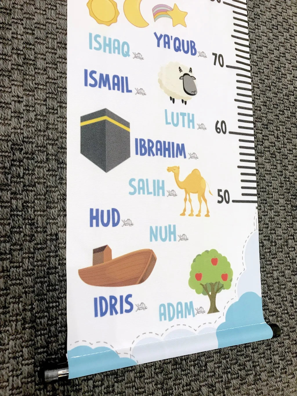 Islamic Height Chart - 25 Prophets - Sabiqounbooks