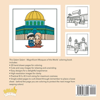 Magnificent Mosque of the world coloring book - Sabiqounbooks