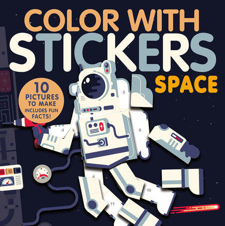 Color with stickers: Space