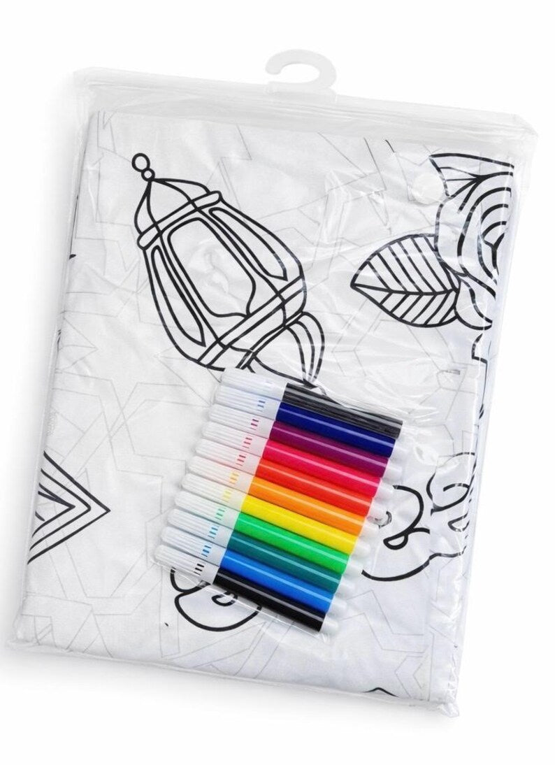 Islamic Coloring Tablecloth for Kids - Sabiqounbooks