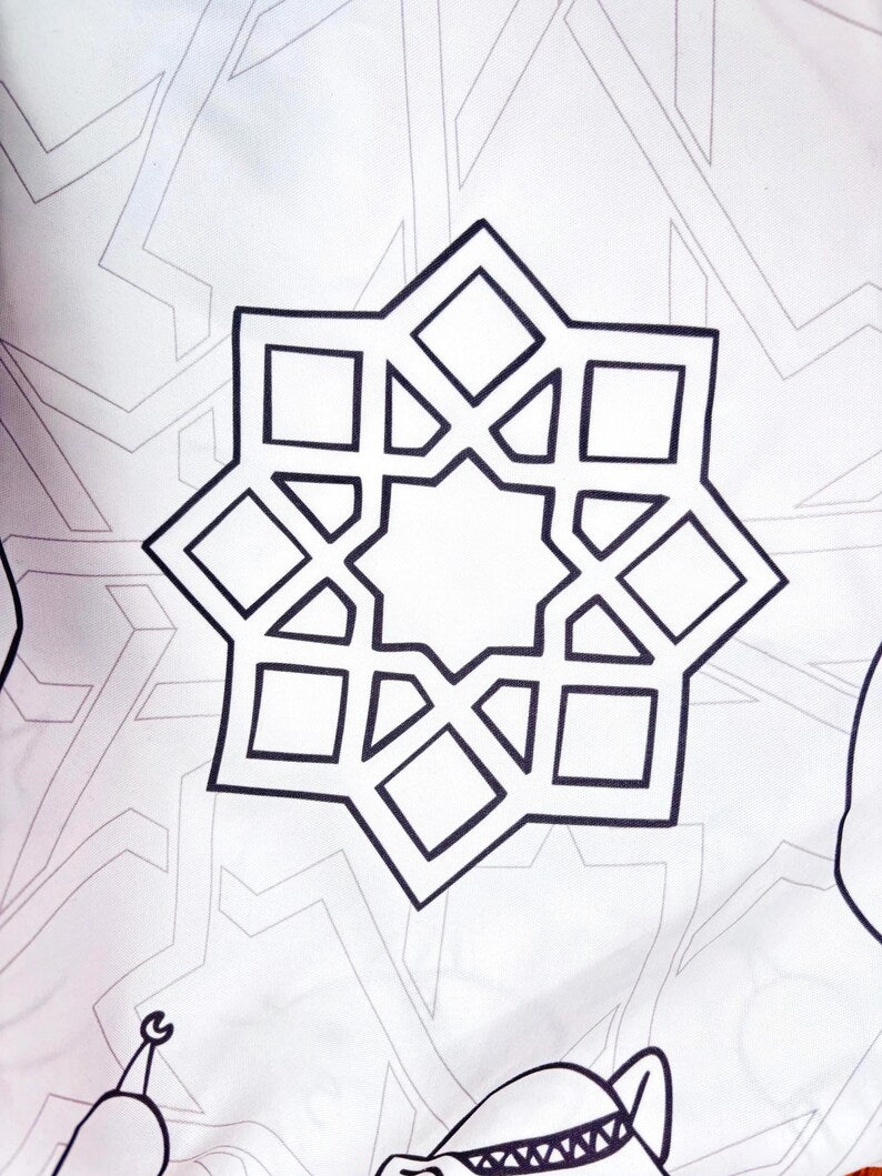 Islamic Coloring Tablecloth for Kids - Sabiqounbooks