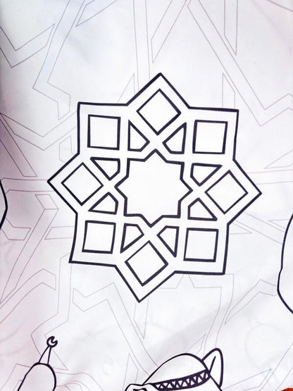 Islamic Coloring Tablecloth for Kids - Sabiqounbooks