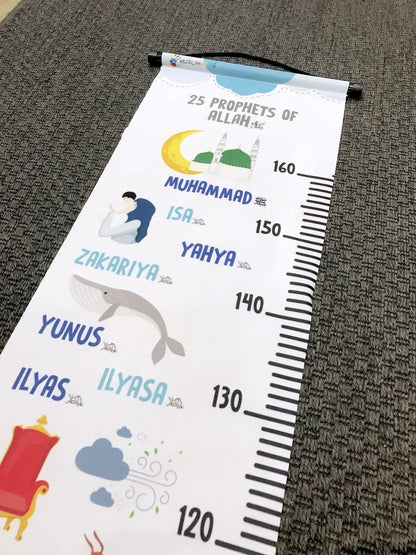 Islamic Height Chart - 25 Prophets - Sabiqounbooks
