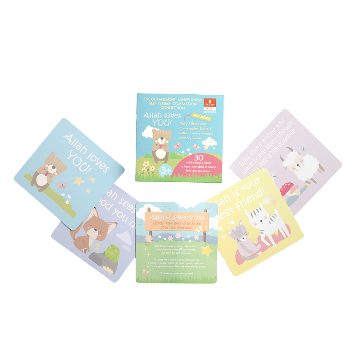 Allah loves You Memory Game & Affirmation Cards - Sabiqounbooks