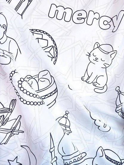 Islamic Coloring Tablecloth for Kids - Sabiqounbooks