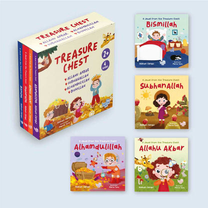 A Jewel from the Treasure Chest – 4 Books Set | Islamic Children's Mini Board Book - Sabiqounbooks