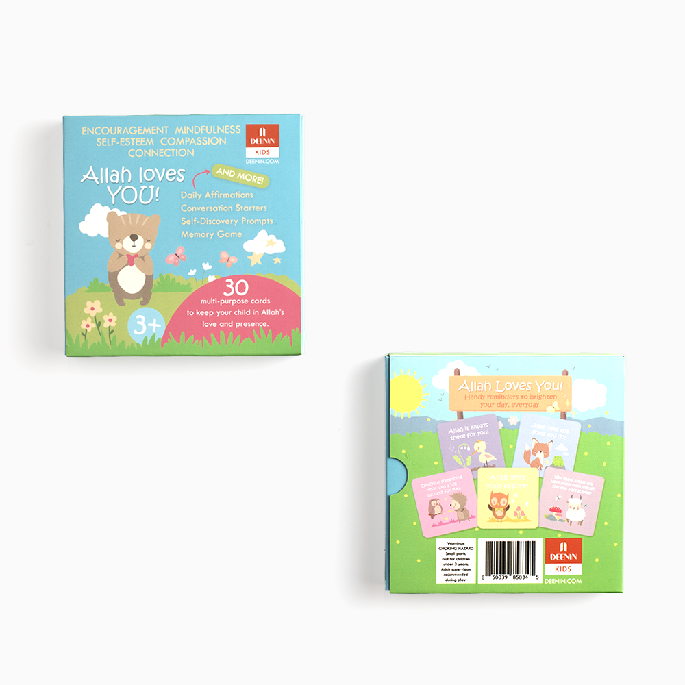 Allah loves You Memory Game & Affirmation Cards - Sabiqounbooks