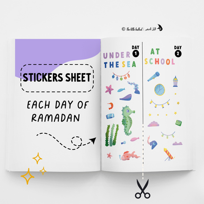 Giant Ramadan Coloring Poster and Sticker Book (68"x30") - Sabiqounbooks